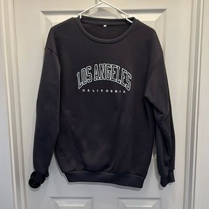 LOS ANGELES California women’s crewneck sweatshirt, SHEIN, size medium grey